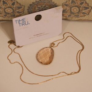 TIME AND TRU Glass Stone Necklace